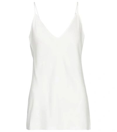 Shop Max Mara Leisure Lucca Stretch-silk Camisole In White