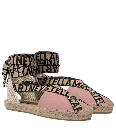 Shop Stella Mccartney Gaia Logo Espadrilles In Pink