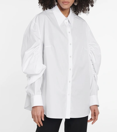 Shop Alexander Mcqueen Cotton Poplin Shirt In White