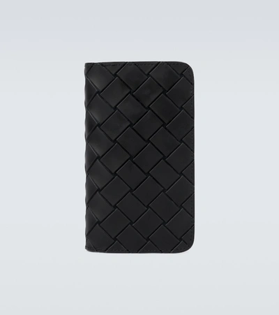Shop Bottega Veneta Intrecciato Iphone 11 Pro Holder In Black