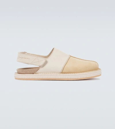 Shop Jacquemus Les Mules Blé Paneled Mules In Beige