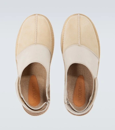 Shop Jacquemus Les Mules Blé Paneled Mules In Beige