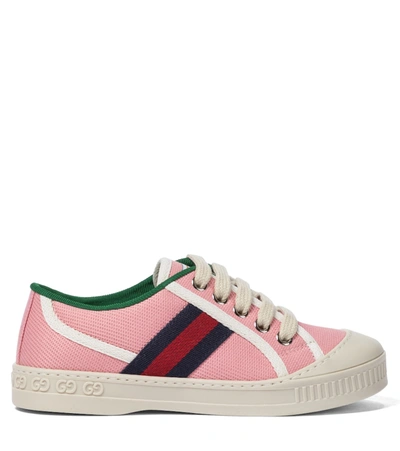 Shop Gucci Tennis 1977 Canvas Sneakers In Pink