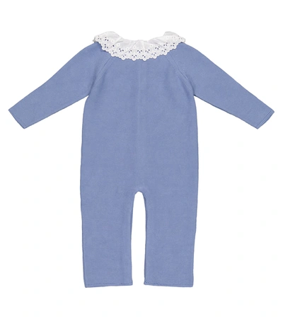 Shop Tartine Et Chocolat Baby Cotton Knit Onesie In Blue