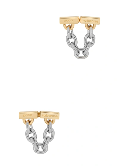 Shop Rabanne Xl Link Chain Drop Earrings In Silver