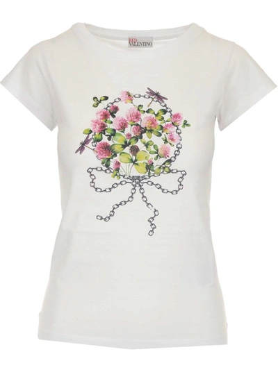 Shop Red Valentino Women's White Other Materials T-shirt
