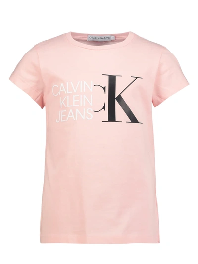 Shop Calvin Klein Kids T-shirt For Girls In Pink
