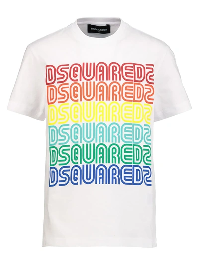 Shop Dsquared2 Kids T-shirt For For Boys And For Girls In White