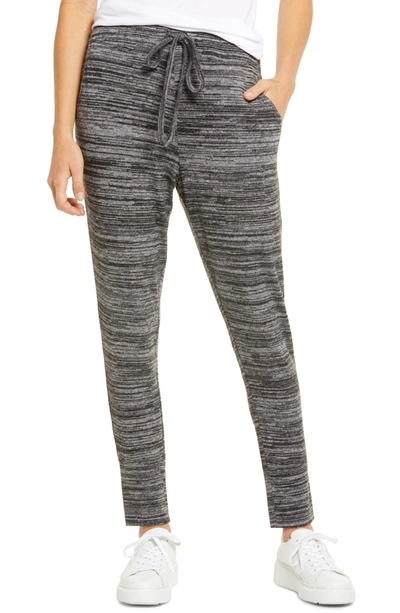 Shop Bobeau Brushed Sweater Knit Pants In Raven Mix