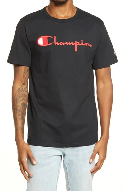 Shop Champion Heritage Graphic Tee In Black