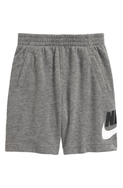 Shop Nike Sportswear Kids' Club Fleece Shorts In Carbon Heather