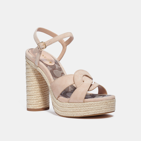 coach women's talina platform woven dress sandals