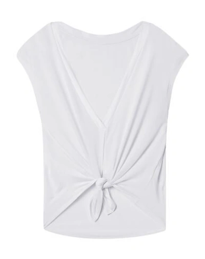 Shop Heroine Sport Woman Top White Size Xl Polyester, Elastane