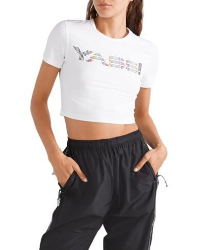 Shop Adam Selman Sport Woman T-shirt White Size L Cotton, Elastane