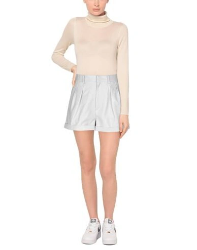 Shop Isabel Marant Woman Shorts & Bermuda Shorts Light Grey Size 8 Lambskin