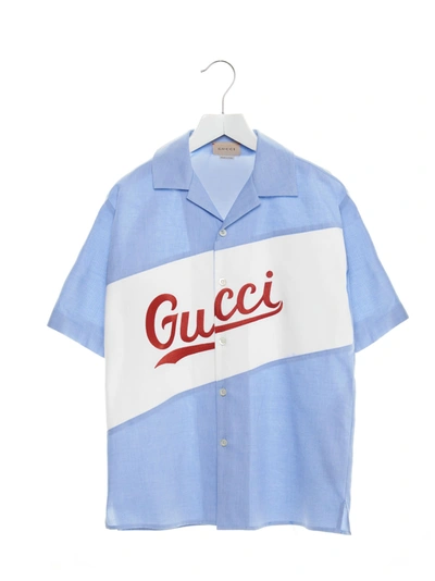 Shop Gucci Shirt In Azzurro