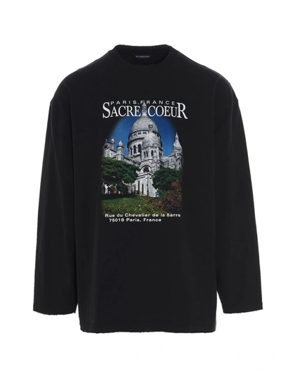 Shop Balenciaga Sacro Coeur T-shirt In Black