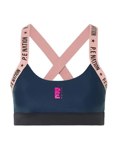 Shop P.e Nation Bras In Dark Blue