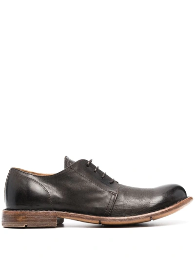 Shop Moma Lace-up Leather Shoes In Brown