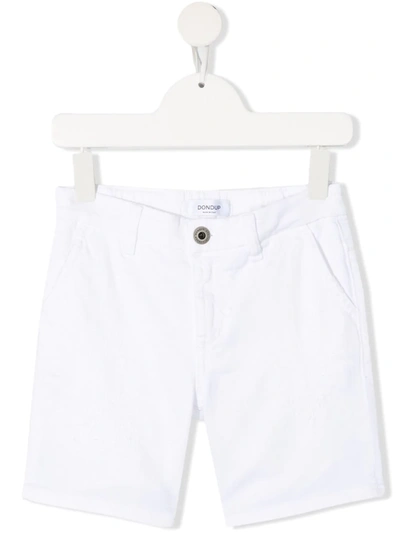 Shop Dondup Low-rise Cotton Shorts In White