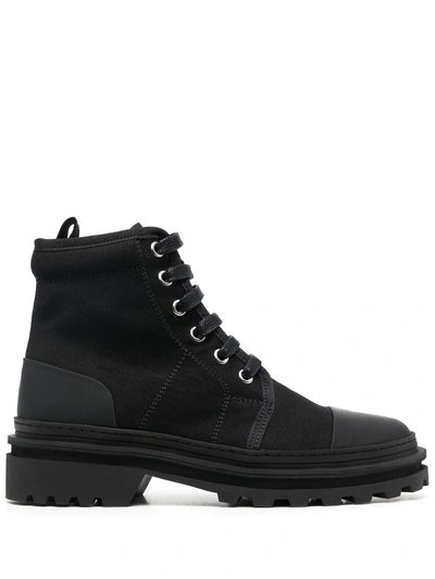 Shop Apc Lace-up Ankle Boots In Black