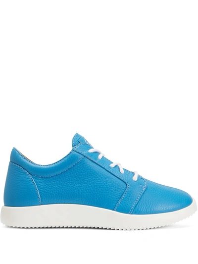 Shop Giuseppe Zanotti Cory Low-top Sneakers In Blue