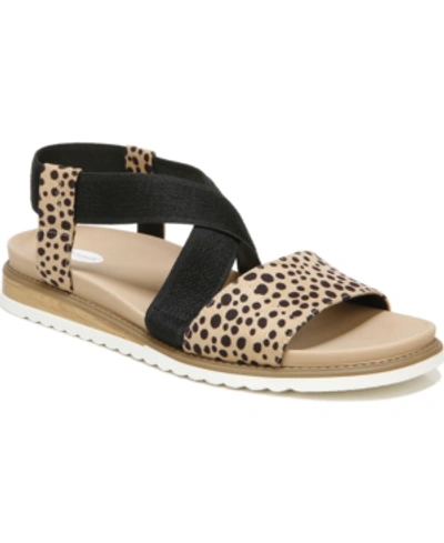 Shop Dr. Scholl's Women's Islander Ankle Strap Sandals Women's Shoes In Tan/black Leopard
