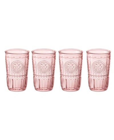 Shop Bormioli Rocco Light Pink Romantic Water Glass, Set Of 4