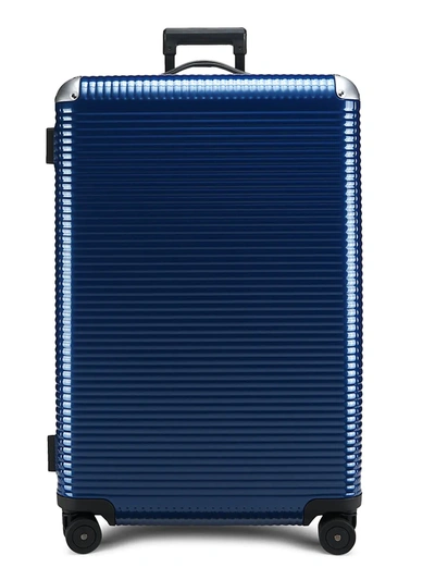 Shop Fpm Men's Bank Light Check-in Spinner Suitcase In Indigo Blue