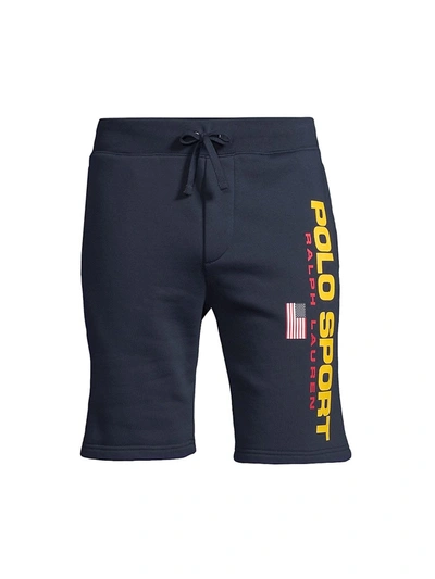 Shop Polo Ralph Lauren Men's Polo Sport Fleece Drawstring Shorts In Cruise Navy