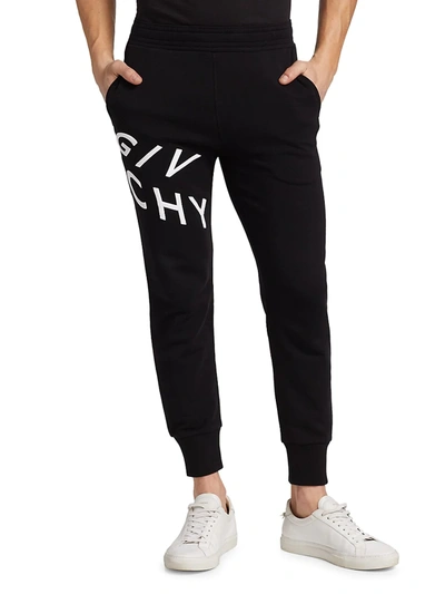 Shop Givenchy Refracted Logo Joggers In Red Black
