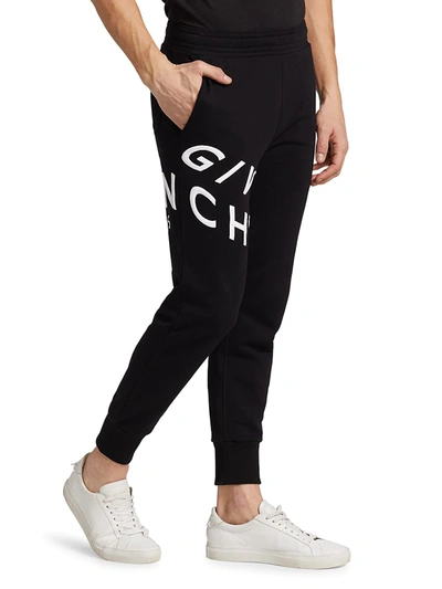 Shop Givenchy Refracted Logo Joggers In Red Black