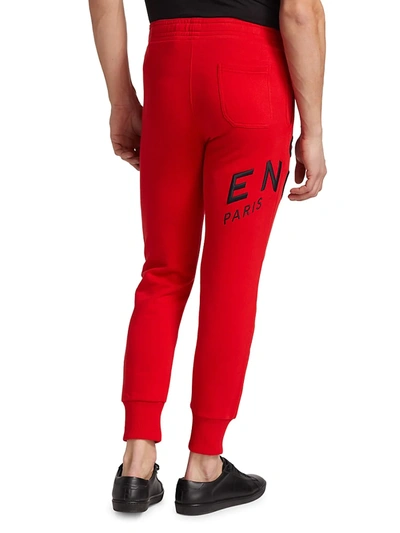 Shop Givenchy Refracted Logo Joggers In Red Black