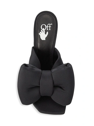 Shop Off-white Allen Bow Mule Sandals In Black