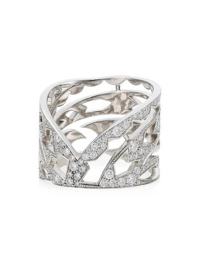 Shop Akillis Women's Tattoo 18k White Gold & Diamond Ring