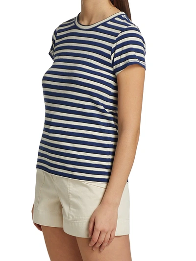 Shop Rag & Bone The Slub Striped T-shirt In Green