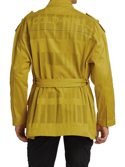 Shop A-cold-wall* Painted Cotton Jacket In Yellow