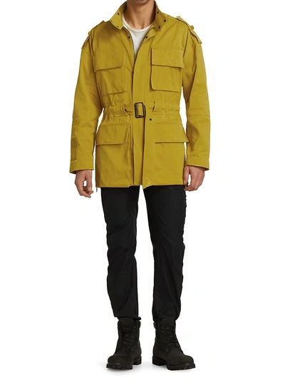 Shop A-cold-wall* Painted Cotton Jacket In Yellow