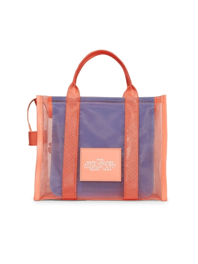 Shop The Marc Jacobs Small Traveler Mesh Tote In Fusion Coral