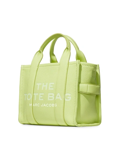 Shop The Marc Jacobs Women's Mini Traveler Leather Tote In Green
