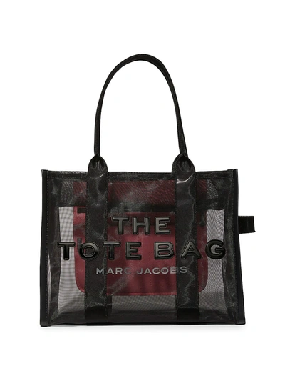 Shop The Marc Jacobs Women's The Large Mesh Tote In Black