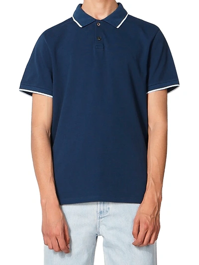 Shop Apc Men's Max Polo Shirt In Dark Blue