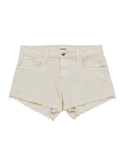 Shop L Agence Women's Audrey Mid-rise Shorts In Biscuit