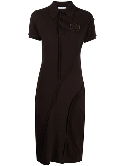 Shop Acne Studios Polo Mid-length Dress In Brown