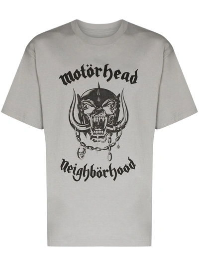 Shop Neighborhood X Motörhead Slogan-print T-shirt In Grey