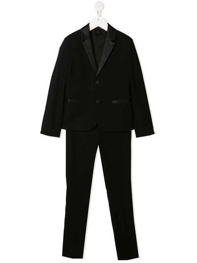 Shop Emporio Armani Two-piece Formal Suit In Black