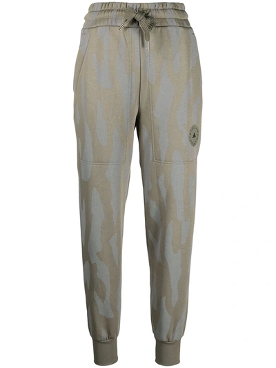 Shop Adidas By Stella Mccartney Camouflage-print Track Pants In Grey