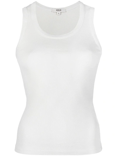 Shop Agolde Organic Cotton Tank Top In Neutrals