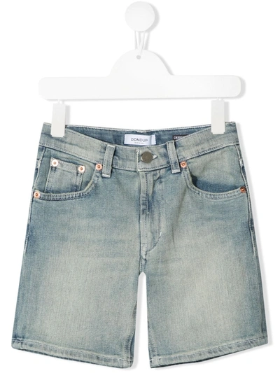 Shop Dondup Knee-length Denim Shorts In Blue