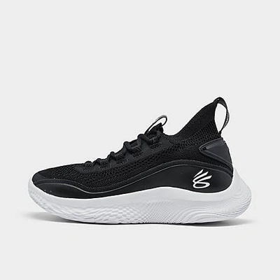 Shop Under Armour Big Kids' Curry Flow 8 Basketball Shoes In Black/white